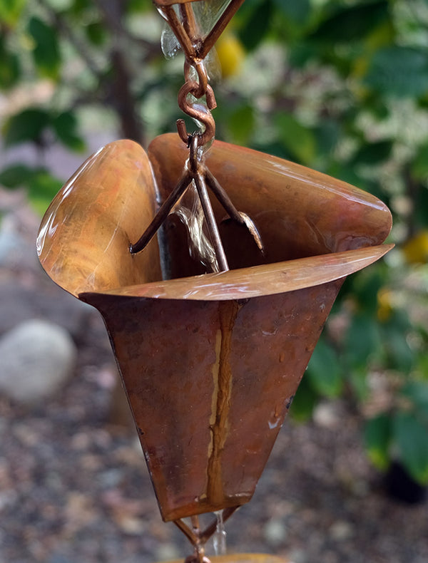 Rain Chain Desert Flower- Copper RainChains