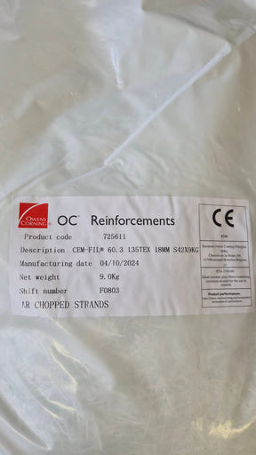 Chopped Fiberglass for Concrete and GFRC - AR Fibers 1/2" - 3/4" Owens Corning