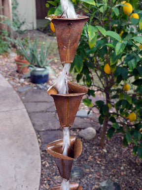 Rain Chain Desert Flower- Copper RainChains