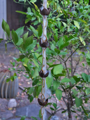 Rain Chain Copper and Brass Lotus RainChains