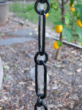 Rain Chain Elongated Chain Black RainChains