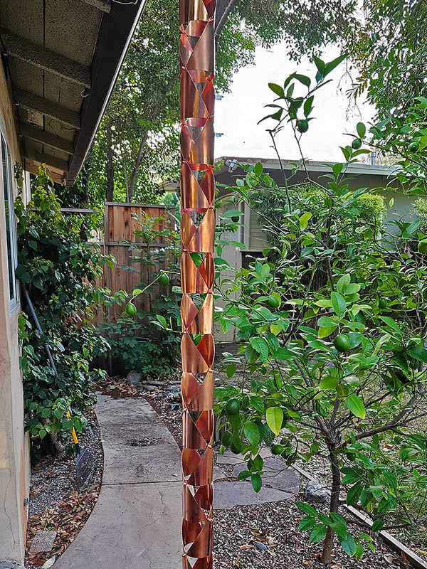 Rain Chain Origami™ II Round -Copper RainChains