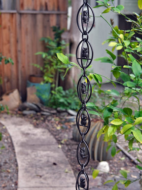Rain Chain Aluminum Owls - Bronze powdercoat RainChains