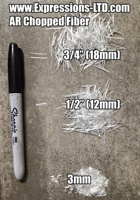 Chopped Fiberglass for Concrete and GFRC - AR Fibers 1/2" - 3/4" Owens Corning
