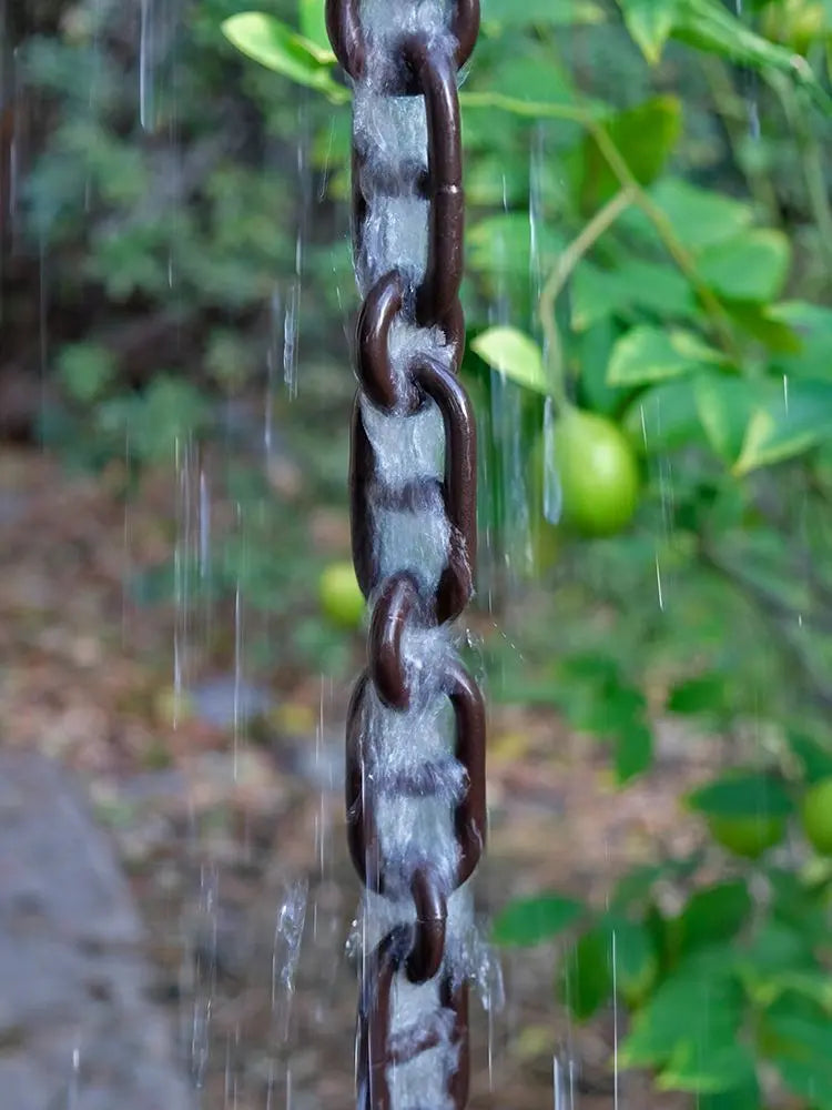 Aluminum Anchor Link Chain- Bronze powder Coat RainChains