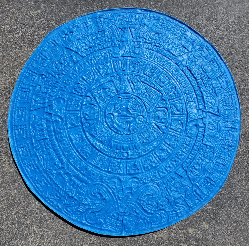 Aztec Mayan Calendar Circle Concrete Stamp Mat