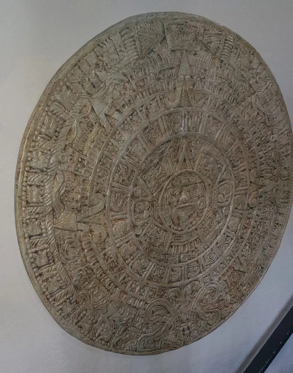 Aztec Mayan Calendar Circle Concrete Stamp Mat PNL Liners