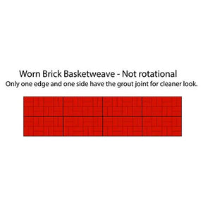 Brick Concrete Stamps - Worn Brick Basketweave Walttools-Stamps