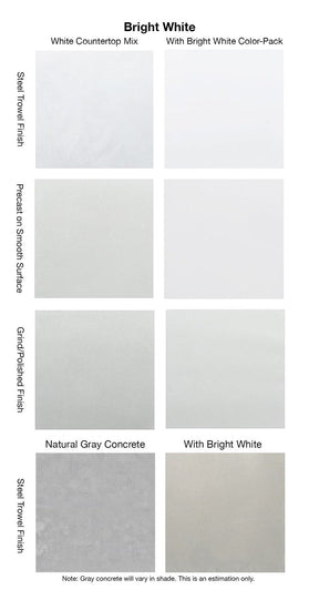 Bright White Titanium Oxide Color Packs for Concrete Countertop Mix Z-Form