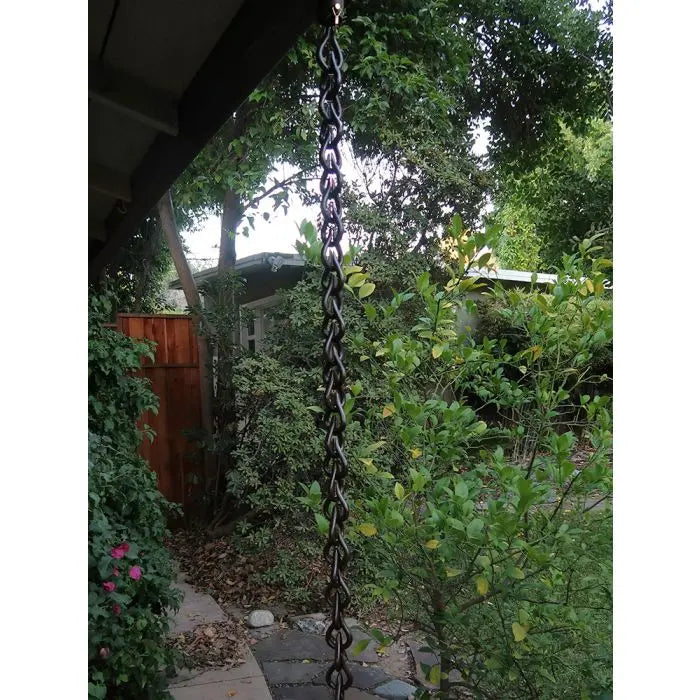 Cast Aluminum Link Droplet Chain- Bronze Powder Coat RainChains