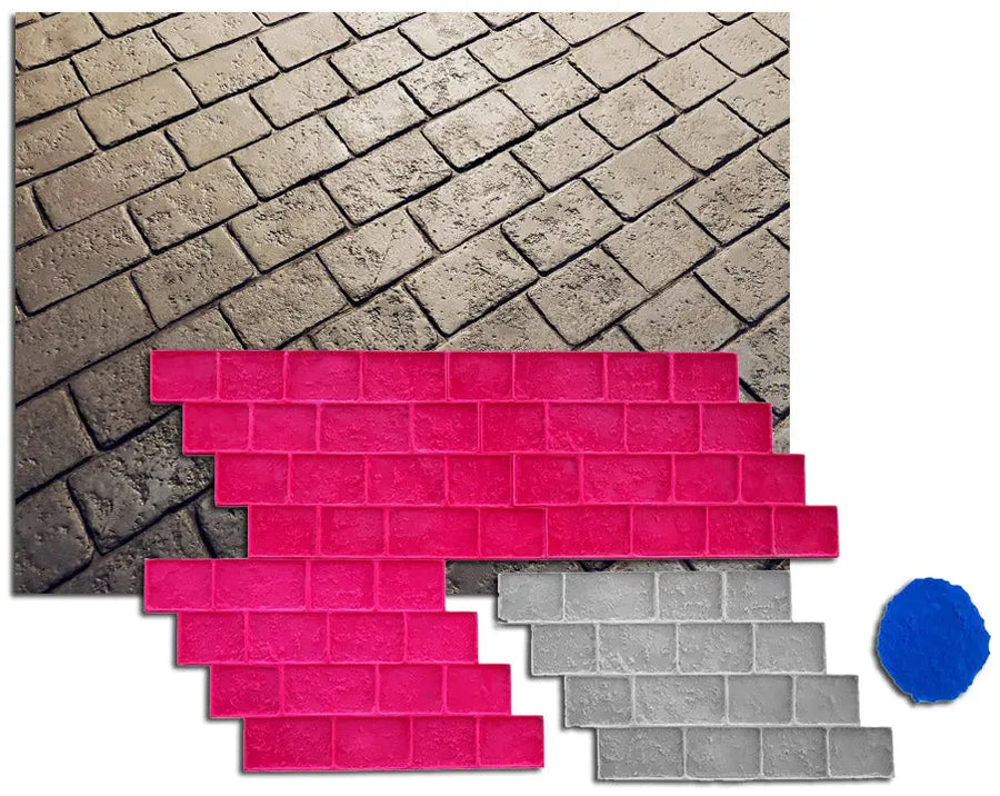 Cobble Concrete Stamps Courtyard Cobble