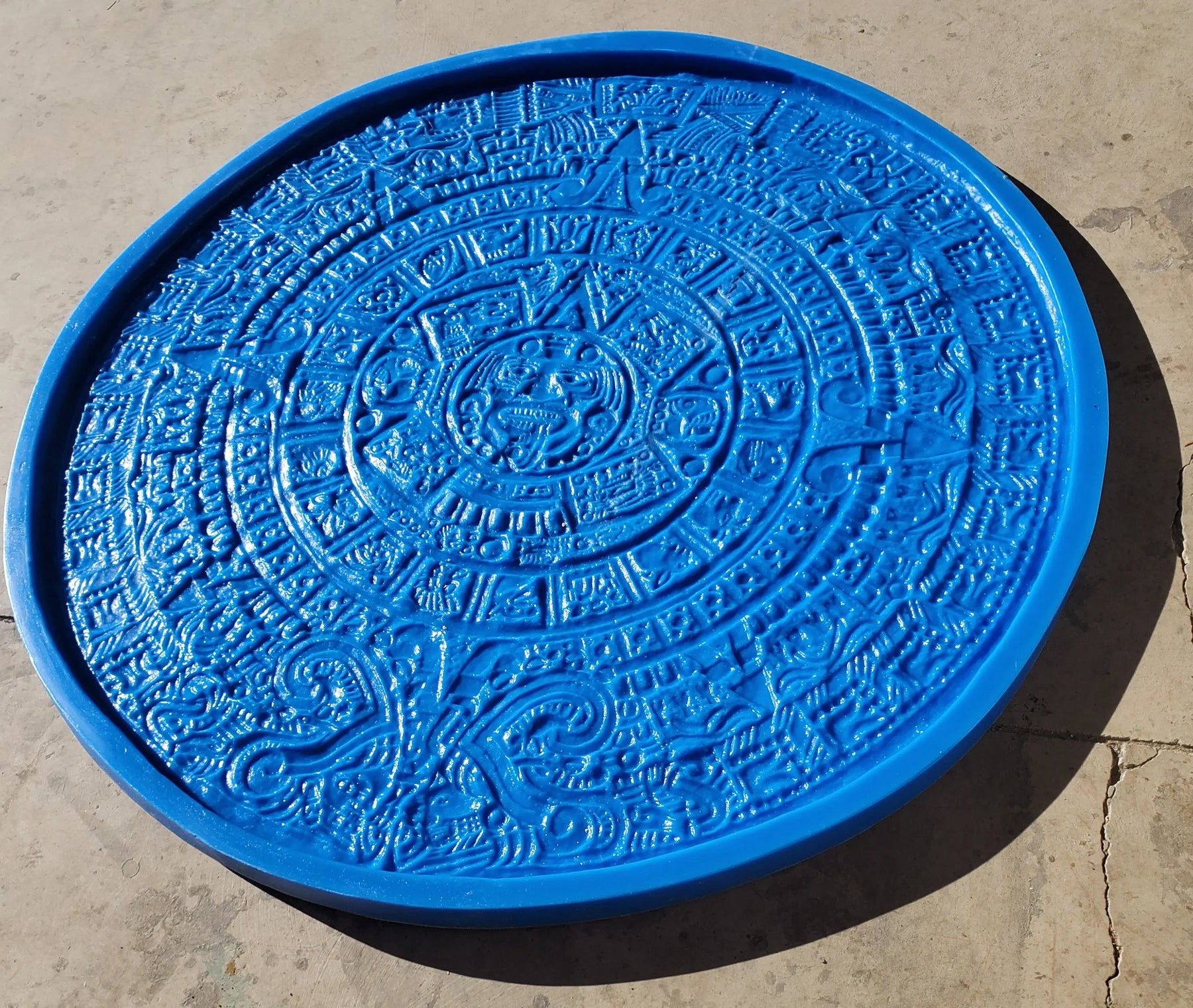 Concrete Aztec Mayan Calendar Wall Art Medallion Mold, SDP-69 PNL Liners