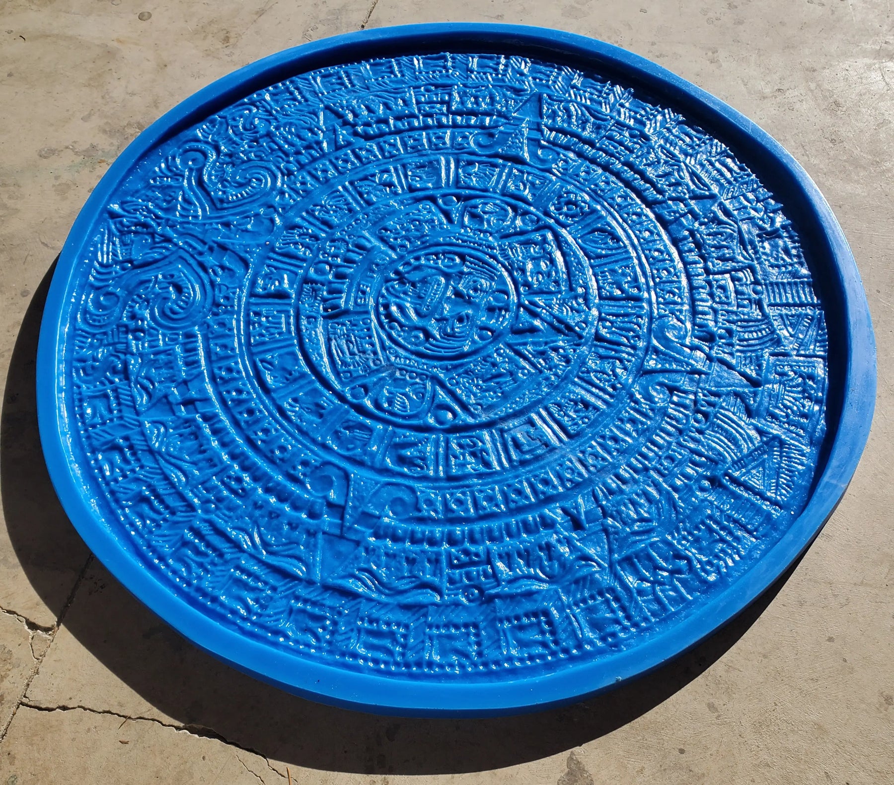 Concrete Aztec Mayan Calendar Wall Art Medallion Mold, SDP-69 PNL Liners