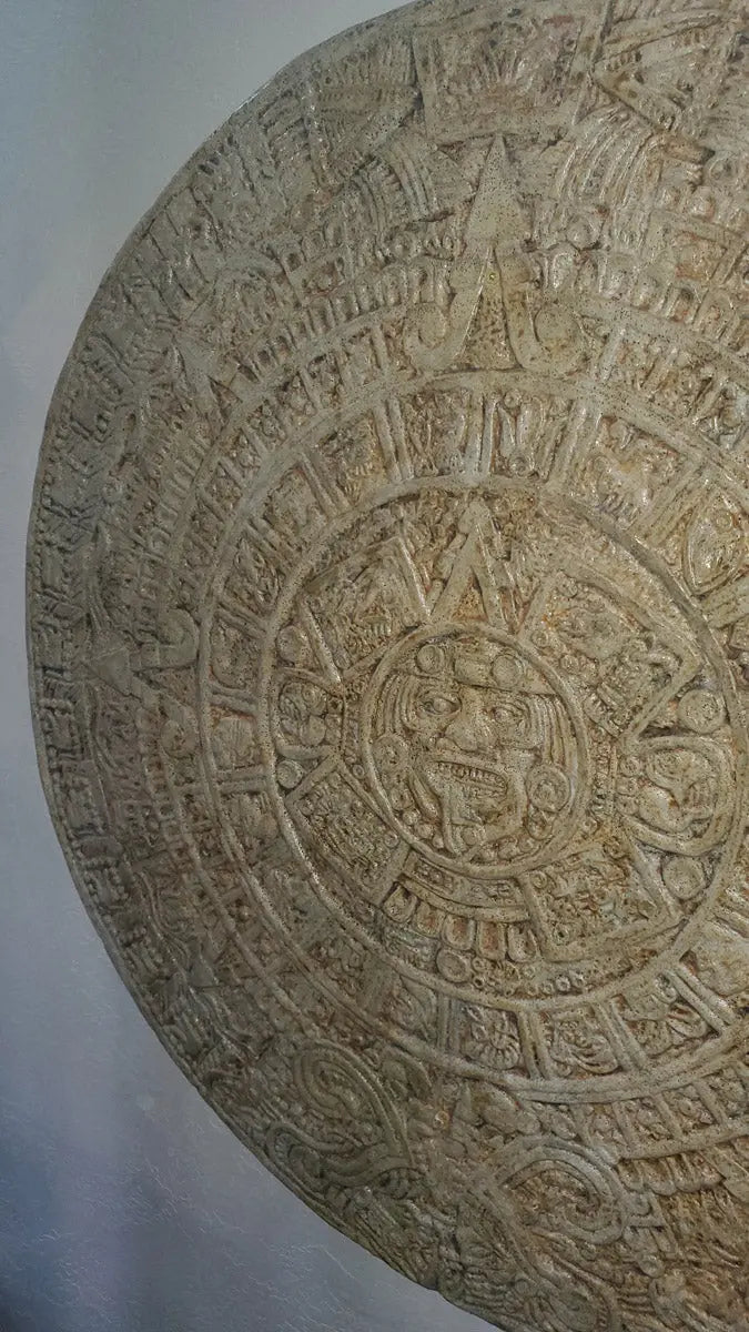 Concrete Aztec Mayan Calendar Wall Art Medallion Mold, SDP-69 PNL Liners