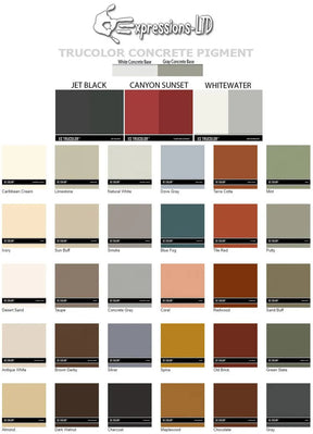 Concrete Powder Pigment Veining & Seams Color Kit (All 33 Colors) Expressions-LTD