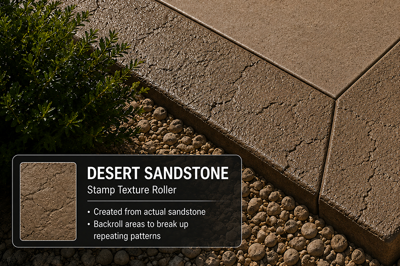 Concrete Curb & Border Stamp Roller- DESERT SANDSTONE PNL Liners