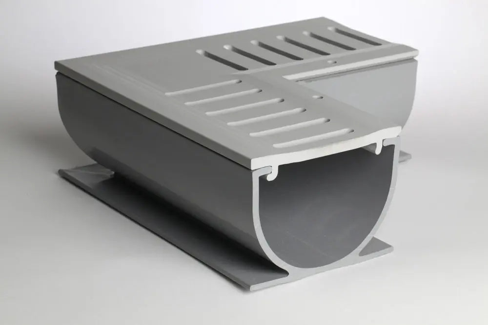 Linear Trench Drain for Pool Decks and Driveways - The 4" Water Hog Cardinal Quaker Plastics