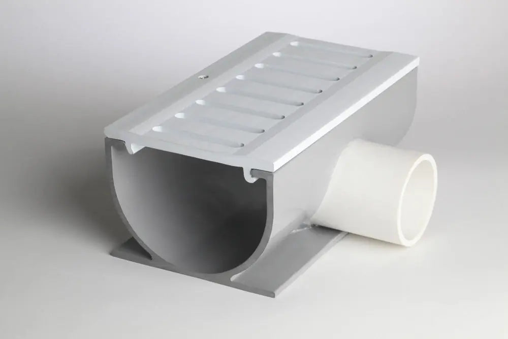 Linear Trench Drain for Pool Decks and Driveways - The 4" Water Hog Cardinal Quaker Plastics