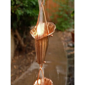 Rain Chain Cala Lily Copper Cups RainChains