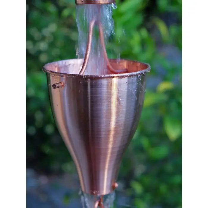 Rain Chain Copper Smooth Cups Unfinished RainChains