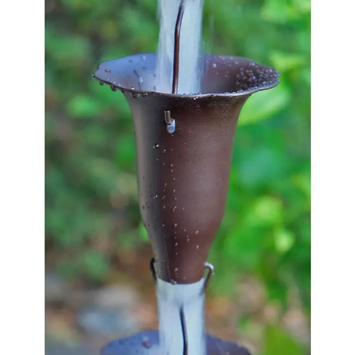 Rain Chain Honeysuckle Unfinished Copper Cups RainChains