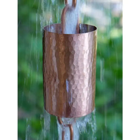 Rain Chain Kenchiku Unfinished Hammered Copper Cups RainChains