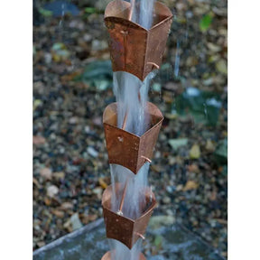 Rain Chain Tulip Cups- Unfinished Copper RainChains