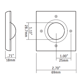 Spore Doorbells - Square LED Illuminated Doorbell spOre