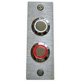 Stainless Steel Narrow Double Doorbell Expressions LTD