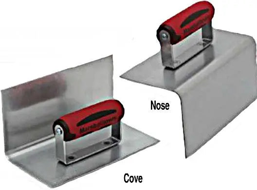 8 X 4 inch Corner Trowel Set-82º (cove & nose tool) for Concrete Steps Marshalltown
