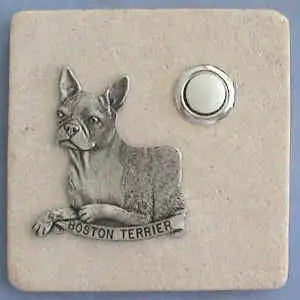 Boston Terrier Dog Stone Doorbell CustomDoorbell