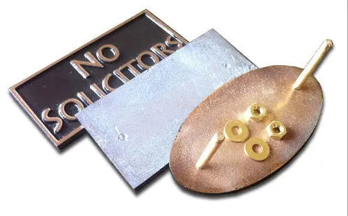 Bronze No Solicitors Plaque, Oval Expressions LTD