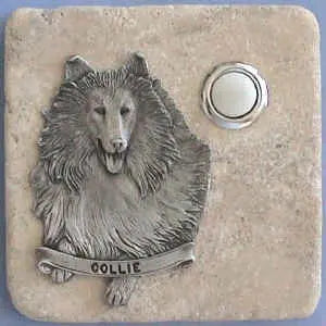 Collie Dog Breed Stone Doorbell CustomDoorbell