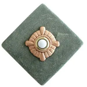 Compass Stone Doorbell in Pewter, Brass, ORB or Bronze CustomDoorbell All Plus
