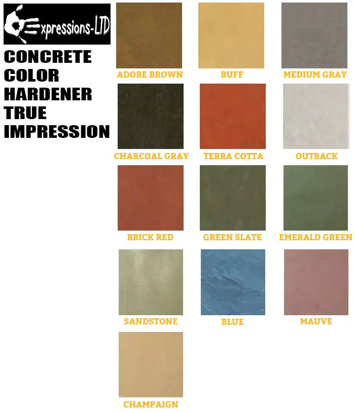 Concrete Color Hardener, True Impression Walttools