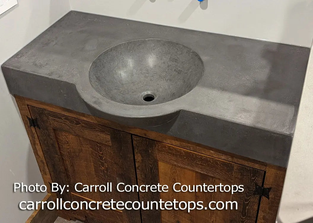 Concrete Countertop Round Cantilever Front Sink Form SDP-4C PNL Liners
