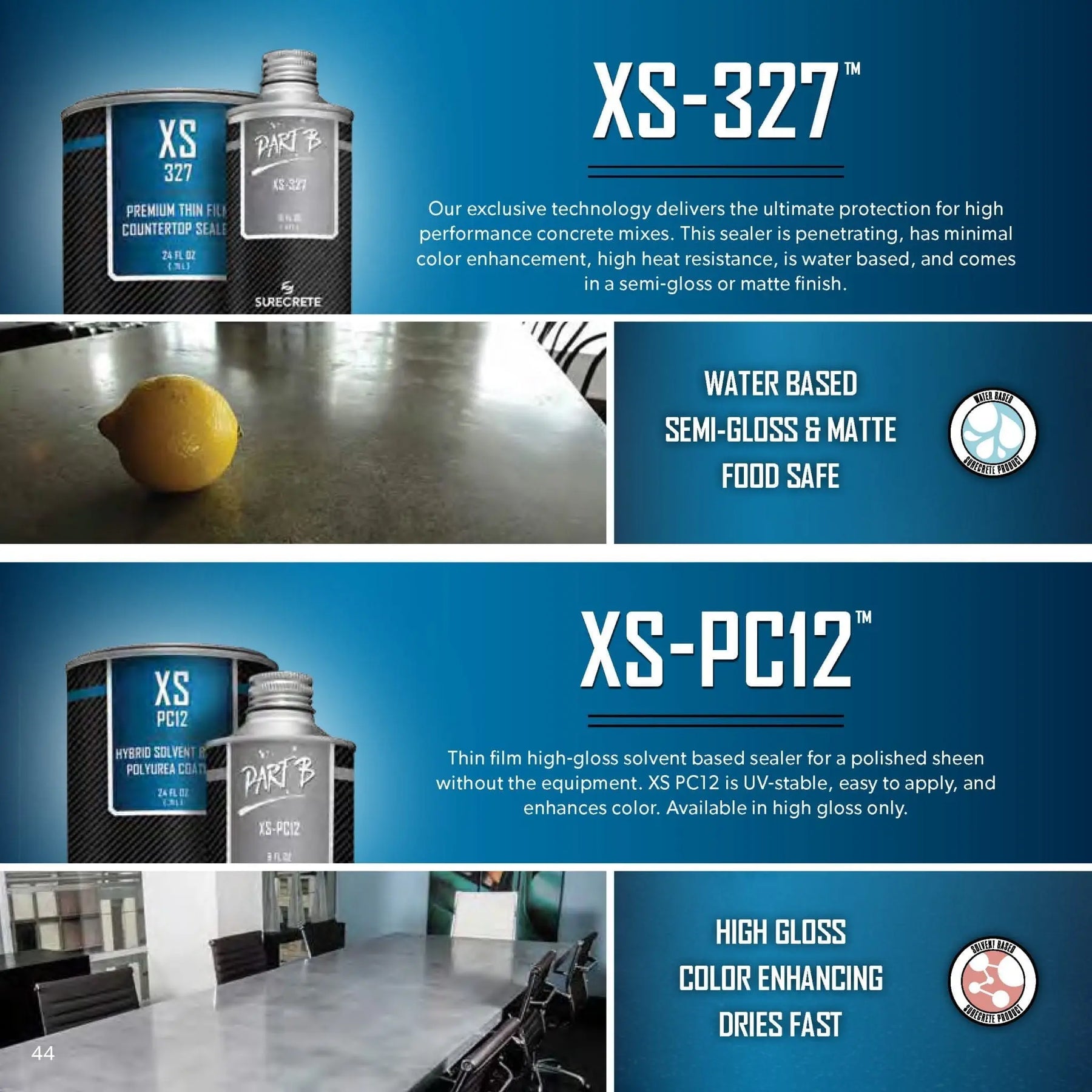 Concrete Countertop Sealer - Water Based Hybrid Polyurethane, Surecrete XS-327 Surecrete