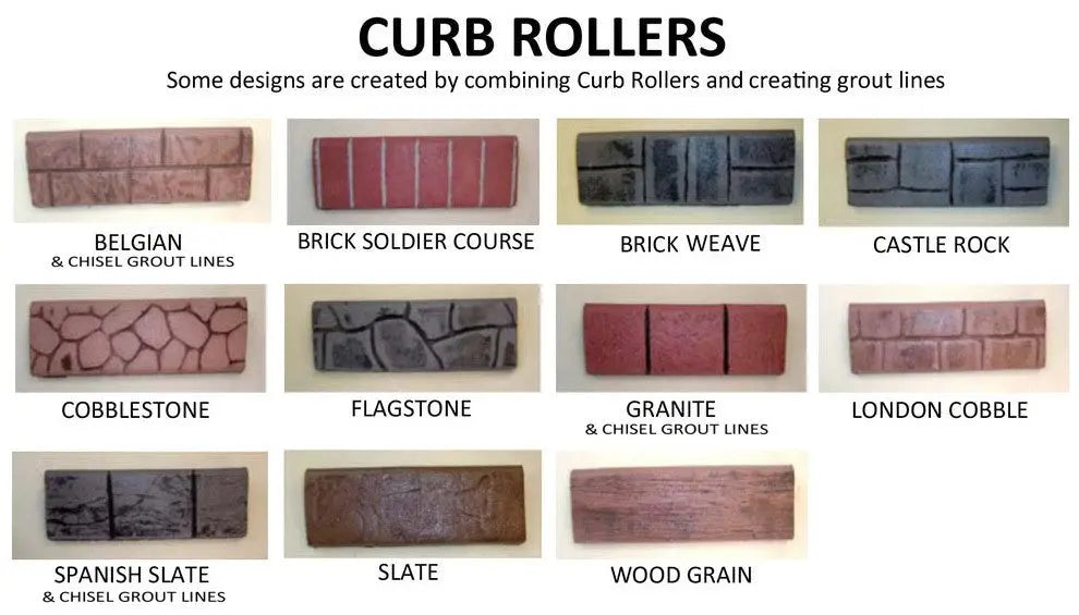 Concrete Curb & Border Stamp Roller - Cobblestone PNL Liners