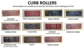 Concrete Curb & Border Stamp Roller - Spanish Slate PNL Liners