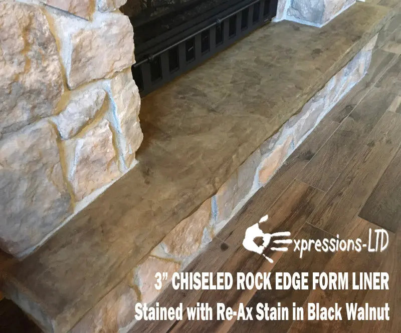 Concrete Edge Form Liner - 3" Chiseled Rock PNL Liners
