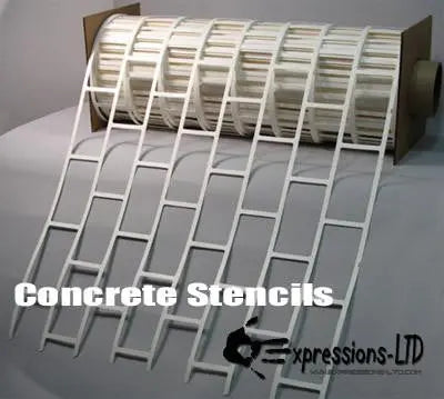 Concrete Paper Stencil - Ashlar Tile DCI Stencils