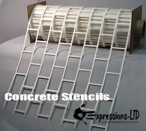Concrete Paper Stencil - Basket Weave DCI Stencils
