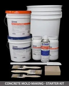 Concrete Rubber Mold Making Starter Kit with 74-45 Urethane Polytek