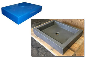 Concrete Sink Mold SDP-21-B Rectangle Shallow (16.25"x12.25"x3") PNL Liners