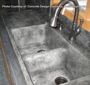 Concrete Sink Mold SDP-38 Kitchen Double Basin (30"x16.25"x9.75") PNL Liners