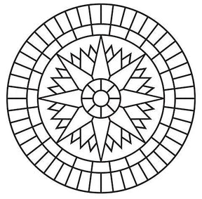 Concrete Stencil Accent - Compass Star Circle DCI Stencils