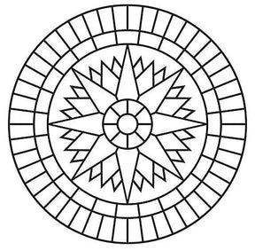 Concrete Stencil Accent - Compass Star Circle DCI Stencils