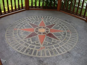 Concrete Stencil Accent - Compass Star Circle DCI Stencils