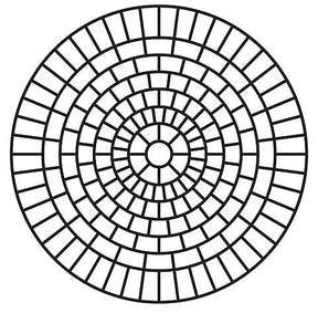 Concrete Stencil Accent - Large Brick Rosette DCI Stencils