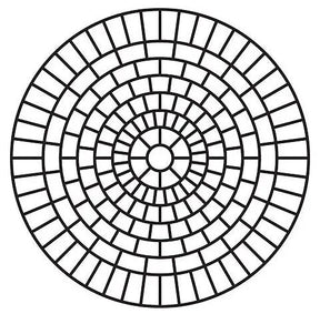 Concrete Stencil Accent - Medium Brick Rosette DCI Stencils
